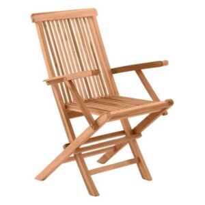 Set 2 scaune pliabile de grădină Eva, 89x51 cm, lemn, bej