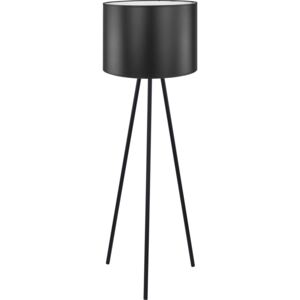 Lampadar trepied Viola, 148x50x50 cm, lemn/ metal, negru