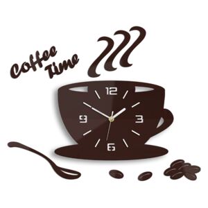 Ceas de perete COFFE TIME 3D BURGUNDY HMCNH045-burgundy (ceas)