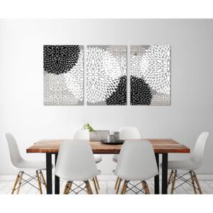 Tablou pe oglinda Abstract alb-negru Mirrora 72 - 60x120 cm