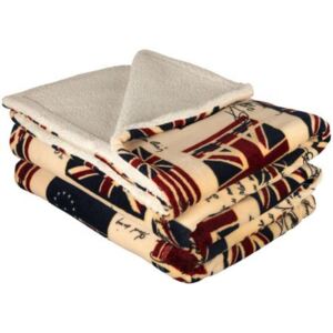 Patura Fleece Cu Blanita Dubla, Heinner, Hr-Blkt220-Uk, 200 X 220 Cm, 100% Poliester, Imprimeu Uk