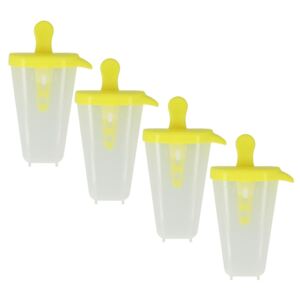 Set 4 forme pentru înghețată Metaltex Lollies, galben