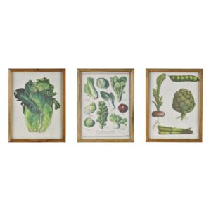 Set 3 postere cu ramă KJ Collection Veggies