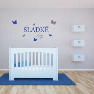 GLIX Sweet dreams - autocolant de perete Gri și albastru 120 x 60 cm