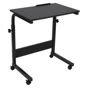 Birou PC cu roţi, negru, WESTA