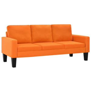 Canapea cu 3 locuri, material textil, portocaliu