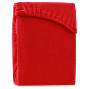 Cearșaf elastic pentru pat dublu AmeliaHome Ruby Red, 220-240 x 220 cm, roșu