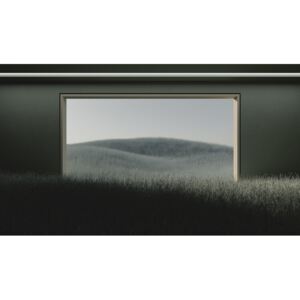 Dark room in the middle of green cereal field series 1, (40 x 22.5 cm)