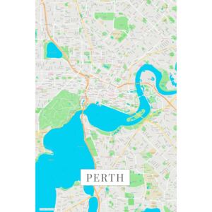 Harta orașului Perth color