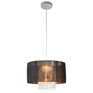 [lux.pro]® Lampa suspendata design decorativ – lampa plafon - Negru-crom (1 x E27)
