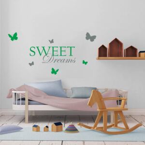 GLIX Sweet dreams - autocolant de perete Gri și verde 120 x 60 cm