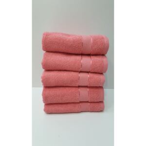 Set 5 prosoape fata bumbac 100% 50x90cm, roz