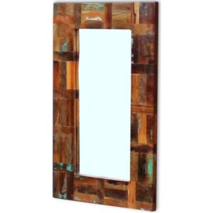 Oglindă din lemn reciclat de esență tare 80x50 cm