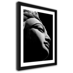 CARO Imagine în cadru - Oriental Statue In Black And White 2 30x40 cm Negru