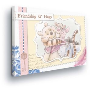 Tablou - Disney Winnie the Pooh and Pink Love II 100x75 cm
