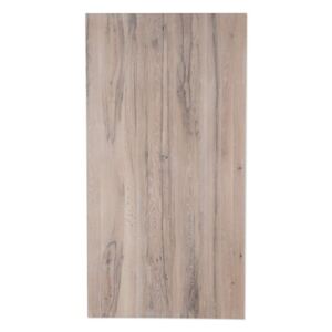 Masă de dining Freya White Oak, 76x100x240 cm, lemn/ metal, maro/ alb