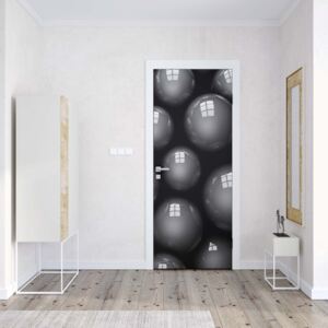 GLIX Tapet netesute pe usă - 3D Grey Balls