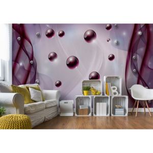 Fototapet - 3D Modern Abstract Design Purple Vliesová tapeta - 206x275 cm