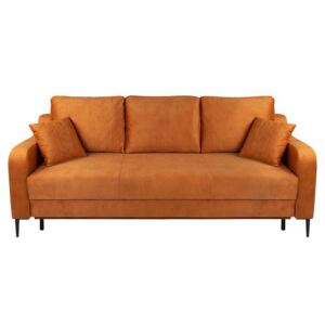 Canapea de 3 locuri portocalie MIRIM, 223X93X96 CM