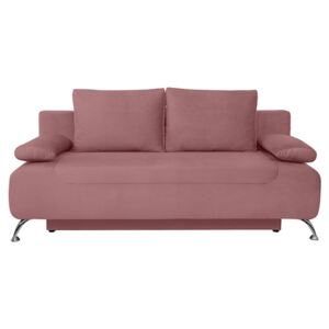 Canapea roz extensibila 3 locuri cu lada DARIA LUX, 195X98X94 CM