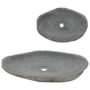 Chiuvetă ovală din piatră de râu, 60-70 cm