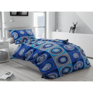Lenjerie de pat creponată Maine albastră