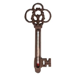 Termometru pentru exterior, din metal, Key Maro, L8,7xl1xH22,3 cm