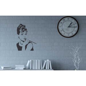 GLIX Audrey Hepburn - autocolant de perete Negru 55 x 75 cm
