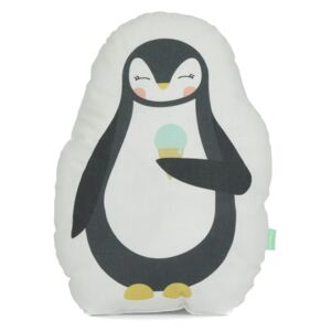 Pernă din bumbac Happynois Penguin, 40 x 30 cm