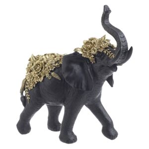 Elefant decor din rasina Black Gold 34 cm x 14 cm x 35 cm
