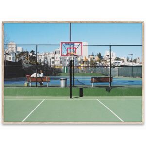 Poster cu rama stejar 30x40 cm Cities of Basketball 09 (San Francisco) Paper Collective