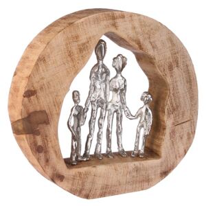 Figurina FAMILY, lemn aluminiu, 28X30X7 cm