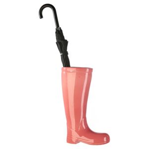 Suport umbrela BOOT, ceramica, roz, 45x26x11 cm