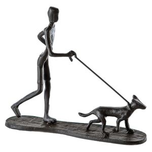 Figurina WALK DOG, metal, 20x18X6 cm
