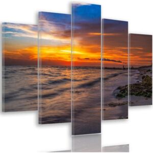 CARO Tablou pe pânză - Sunset On The Beach 3 100x70 cm