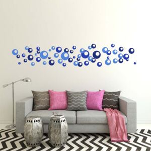 Bubbles - autocolant de perete Albastru 3 x 30 x 45 cm
