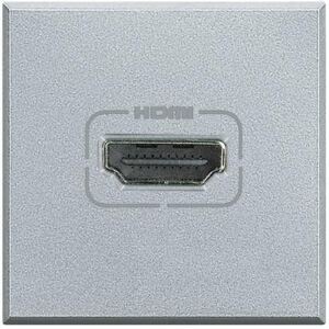 Priza semnal Bticino HC4284 Axolute - Conector HDMI, 2M, argintiu
