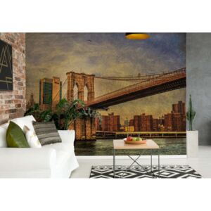 Fototapet GLIX - Brooklyn Bridge + adeziv GRATUIT Tapet nețesute - 104x70 cm