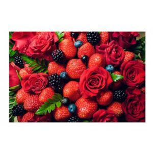 Panou decorativ, protectie plita, Trandafiri&Fructe