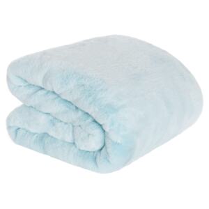 Pătură de blană, albastru deschis, 150x180, RABITA TIPUL 4