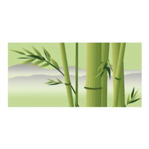 Panou bucatarie, protectie plita, aragaz, antistropire, print UV model Bambus cu Fundal Deschis