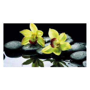 Panou bucatarie, protectie plita, aragaz, antistropire, print UV model 2 Orhidee Verzi