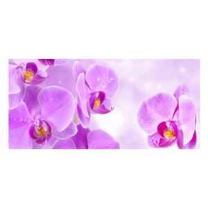 Panou bucatarie, protectie plita, aragaz, antistropire, print UV model Orhidee Violet 12