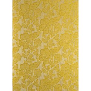 Tapet textil din vascoza si poliester culoare galben - M8473