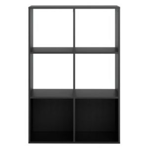 Biblioteca Modai REG/80 negru antracit, 122x82x40 cm