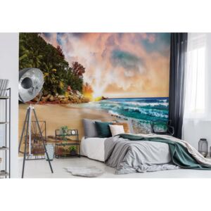 Fototapet - Tropical Beach Sunset Papírová tapeta - 254x184 cm