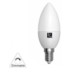 Bec lumanare mat cu LED dimabil E14 6W ( 60w) lumina calda