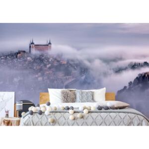 Fototapet - Toledo City Foggy Morning Vliesová tapeta - 254x184 cm