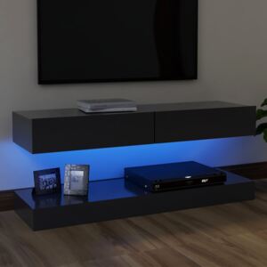 Comodă TV cu lumini LED, gri, 120x35 cm