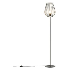 HOMCOM Lampa de Podea Design Industrial, Abajur din Metal, Casa si Birou